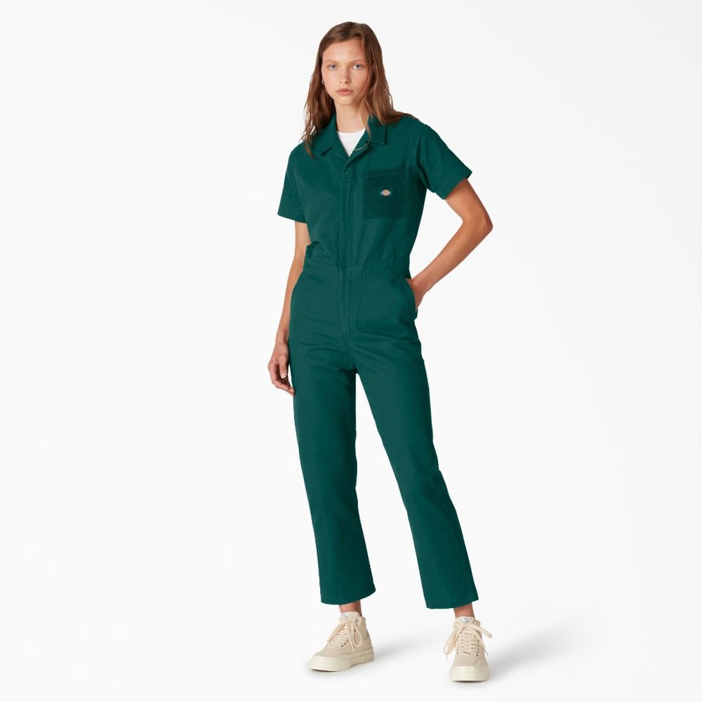 Dickies reworked coveralls corduroy emerald green size large women